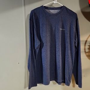 Men's Columbia LS navy Heather XL